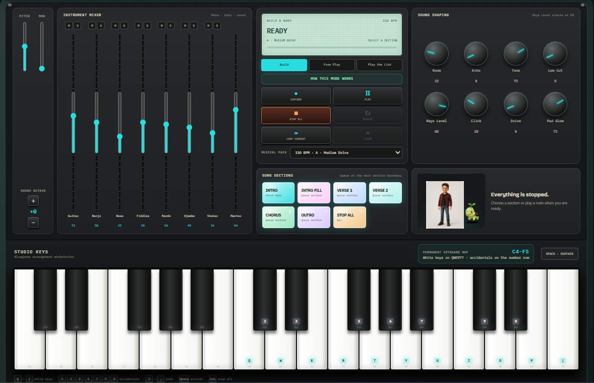 Andrew's Music Lab interactive music workstation